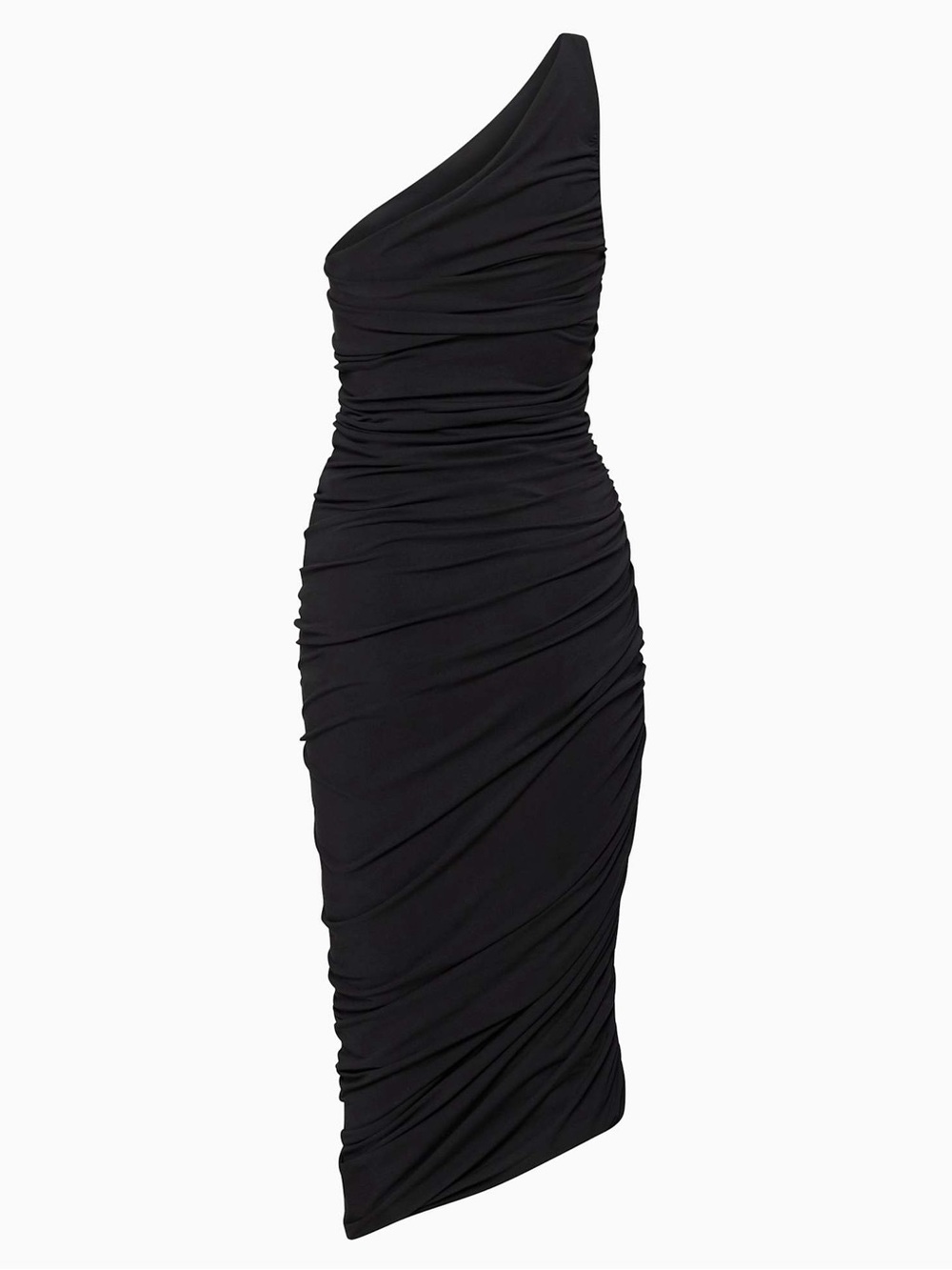 Aritzia- Ten by Babaton- One-Shoulder Black Ruched Bodycon Dress